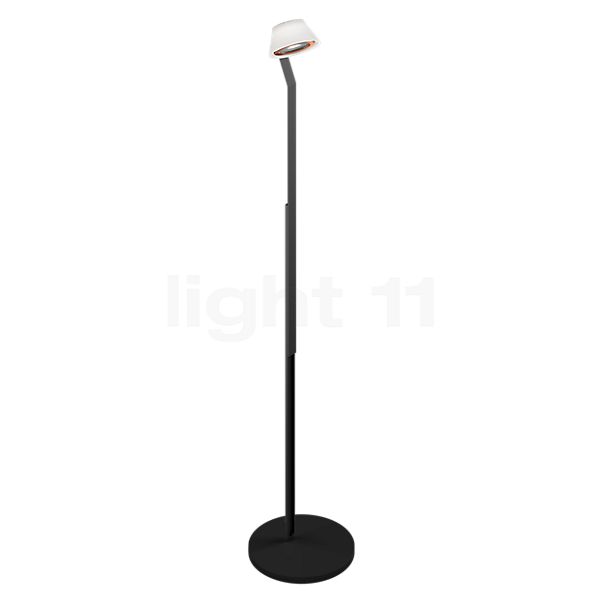 Occhio Lei lettura Stehleuchte LED afdekking rose goud/body zwart mat/voet zwart mat - 3.000 K