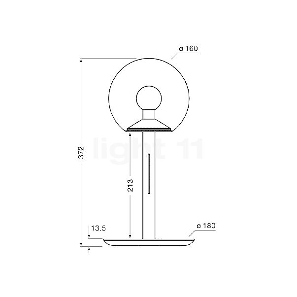 Occhio Luna Sogno Bordlampe LED phantom skitse