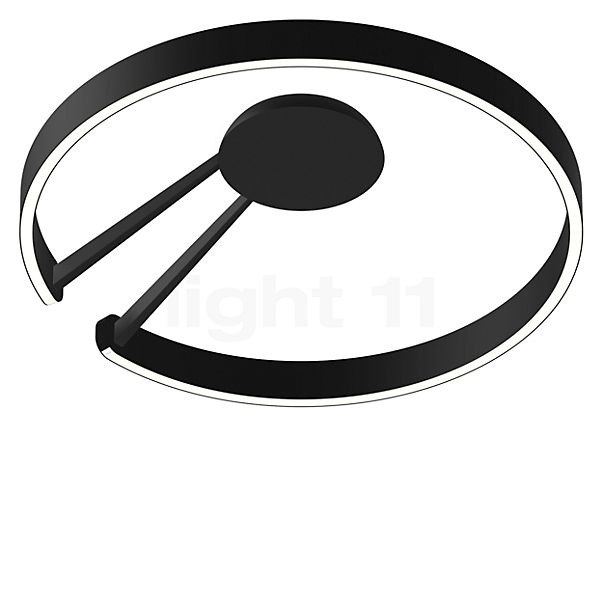 Occhio Mito Aura 60 Narrow Applique/Plafonnier LED tête noir mat/corps noir mat - DALI