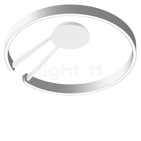 Occhio Mito Aura 60 Narrow Lampada da soffitto/parete LED testa argento opaco/corpo bianco opaco - Occhio Air