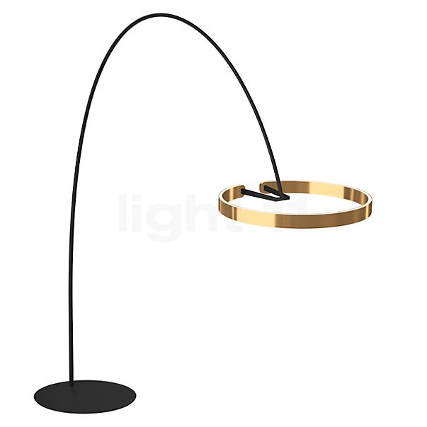 Occhio Mito Largo Booglamp LED kop brons/voet zwart mat