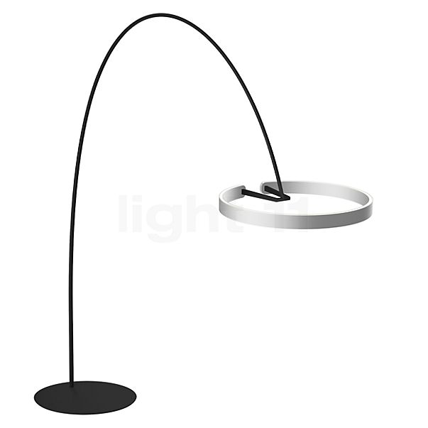 Occhio Mito Largo Booglamp LED kop zilver mat/voet zwart mat