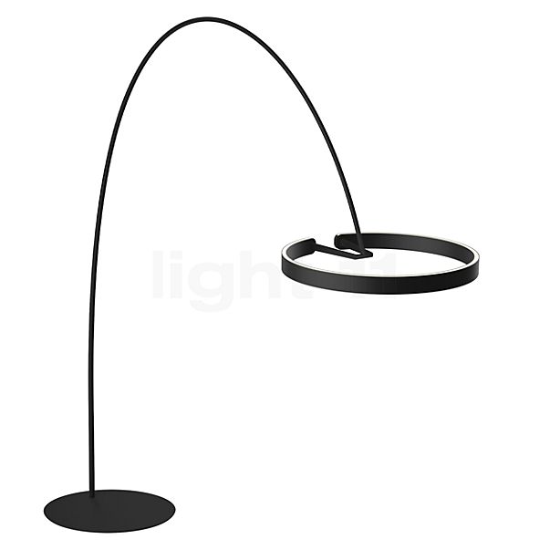 Occhio Mito Largo Booglamp LED kop zwart mat/voet zwart mat