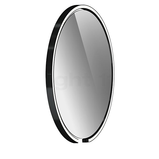Occhio Mito Sfera 60 Belyst spejl LED hoved black phantom/Spejl grå tonet - Occhio Air