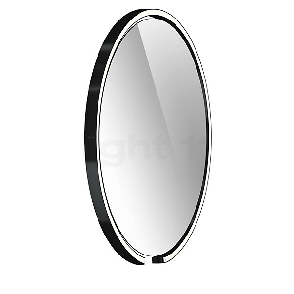 Occhio Mito Sfera 60 Illuminated Mirror LED head black phantom/Mirror clear - Occhio Air