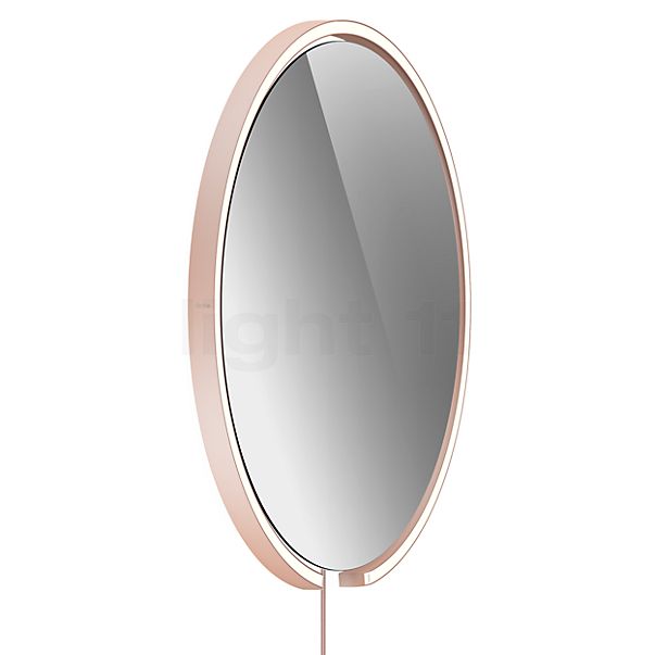 Occhio Mito Sfera Corda 60 Illuminated Mirror LED - grey tinted head gold matt/cable gold/plug Typ C - Occhio Air