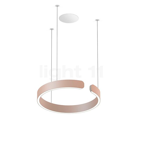 Occhio Mito Sospeso 40 Fix Flat Room recessed Pendant Light LED head gold matt/ceiling rose white matt - Occhio Air