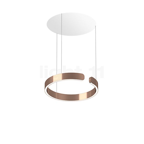 Occhio Mito Sospeso 40 Variabel Up Table Suspension LED tête or rose/cache-piton blanc mat