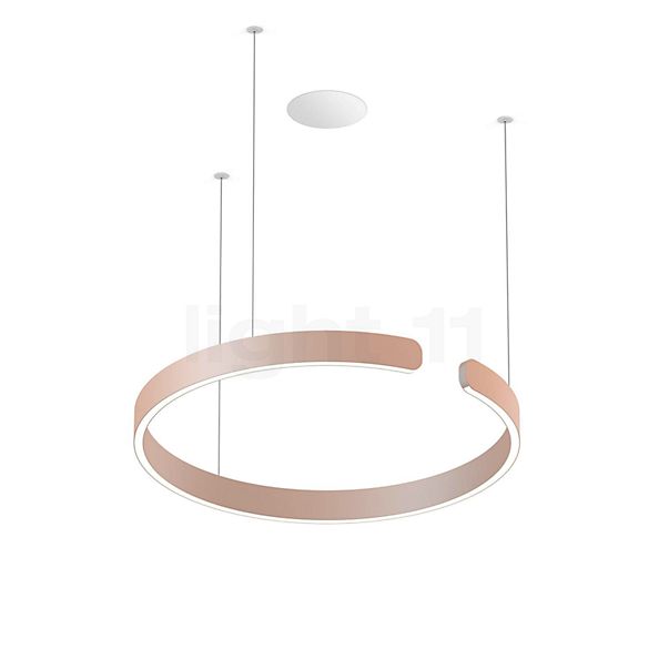 Occhio Mito Sospeso 60 Fix Flat Table Pendel Indbygningslampe LED hoved guld mat/baldakin hvid mat - Occhio Air