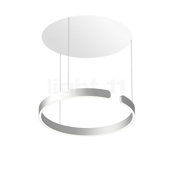 Occhio Mito Sospeso 60 Fix Up Table Hanglamp LED kop zilver mat/plafondkapje wit mat - DALI