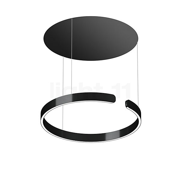 Occhio Mito Sospeso 60 Move Up Table Hanglamp LED kop black phantom/plafondkapje zwart mat - dim to warm