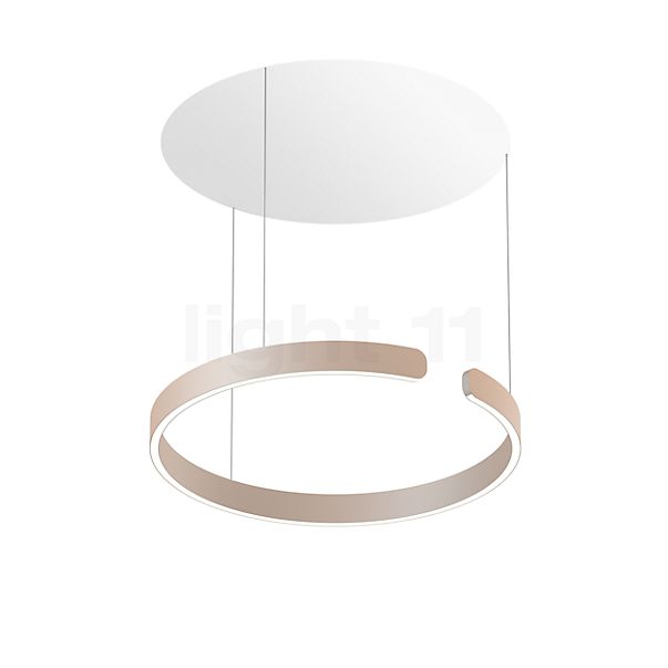 Occhio Mito Sospeso 60 Variabel Up Table Hanglamp LED kop goud mat/plafondkapje wit mat - DALI