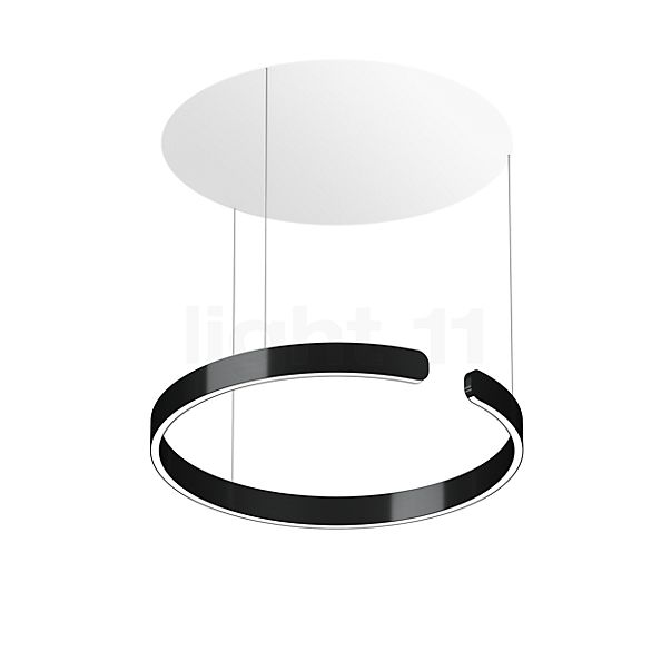 Occhio Mito Sospeso 60 Variabel Up Table Pendelleuchte LED Kopf black phantom/Baldachin weiß matt - Occhio Air