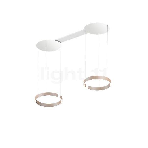 Occhio Mito Sospeso Due 40 Fix Narrow Hanglamp LED kop goud mat/plafondkapje wit mat - Occhio Air