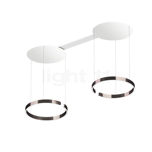 Occhio Mito Sospeso Due 60 Variabel Narrow Pendant Light LED head phantom/ceiling rose white matt - Occhio Air