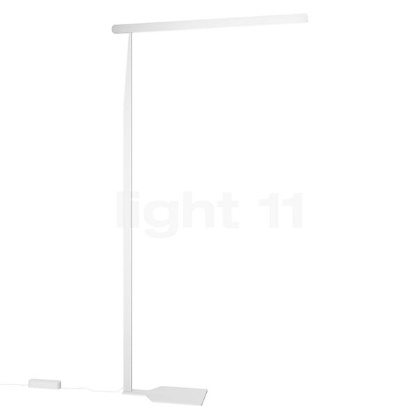 Occhio Mito Terra Fix Lampadaire LED tête blanc mat/corps blanc mat - 220 cm