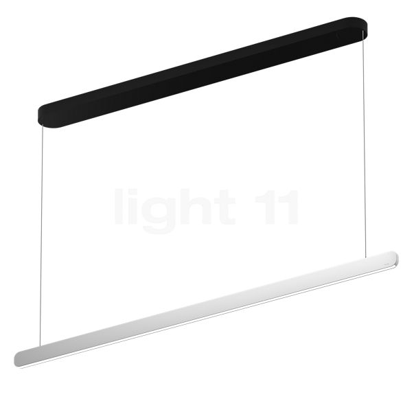 Occhio Mito Volo 140 Var Up Table Pendant Light LED head silver matt/ceiling rose black matt - DALI
