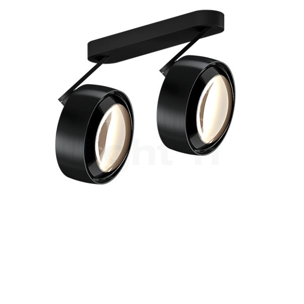 Occhio Più Alto 3d Doppio Volt S30 Spot LED 2 foyers tête black phantom/cache-piton noir mat/couverture noir - 2.700 K