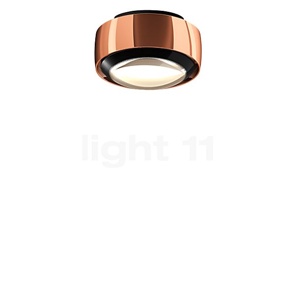 Occhio Più Alto V Volt C80 Plafondlamp LED kop rose goud/plafondkapje zwart mat/afdekking zwart - 2.700 K
