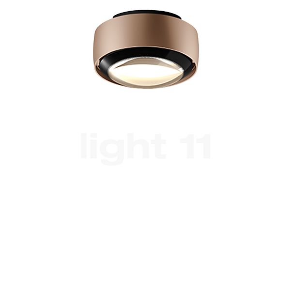 Occhio Più Alto V Volt S100 Lampada da soffitto LED testa dorato opaco/rosone nero opaco/copertura nero - 2.700 K