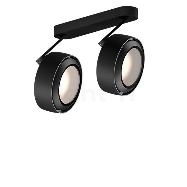 Occhio Più R Alto 3d Doppio Volt S40 Spot LED 2 foyers tête noir mat/cache-piton noir mat/couverture noir mat - 3.000 K
