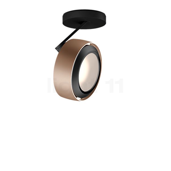 Occhio Più R Alto 3d Volt S100 Spotlight LED head gold matt/ceiling rose black matt/cover black matt - 3,000 K