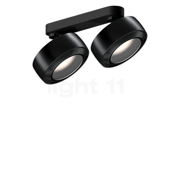 Occhio Più R Alto Doppio Volt S30 Spot LED 2 foyers tête black phantom/cache-piton noir mat/couverture black phantom - 3.000 K