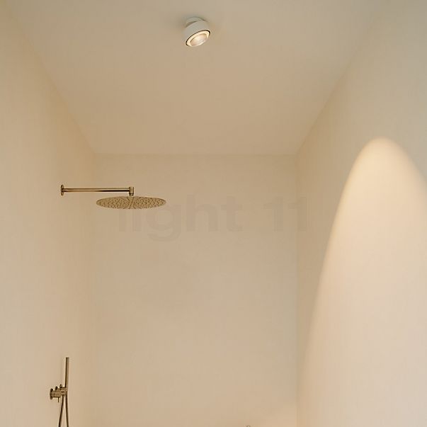 Occhio Più R Alto Volt C100 Lampada da soffitto LED testa cromo opaco/rosone cromo opaco/copertura cromo opaco - 3.000 K