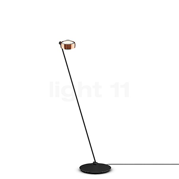 Occhio Sento Lettura 125 D Floor Lamp LED right head rose gold/body black matt - 2,700 K - Occhio Air