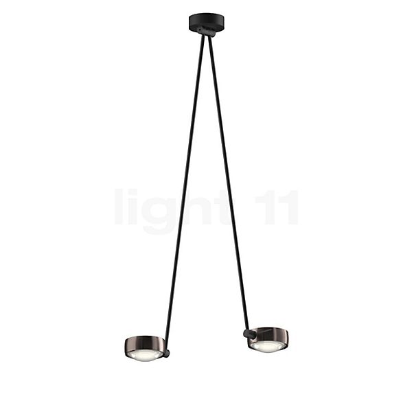 Occhio Sento Soffitto Due 100 Up E Deckenleuchte LED 2-flammig Kopf phantom/Body schwarz matt/Baldachin schwarz matt - 3.000 K - Occhio Air