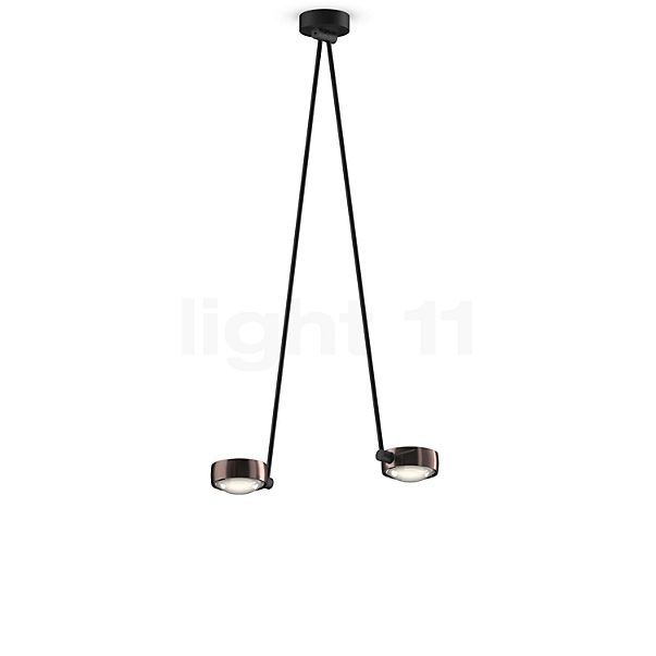 Occhio Sento Soffitto Due 100 Up E Plafondlamp LED 2-lichts kop phantom/body zwart mat/plafondkapje zwart mat - 3.000 K - Occhio Air