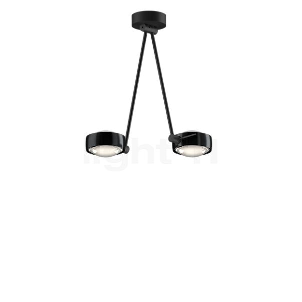 Occhio Sento Soffitto Due 40 Up D Ceiling Light LED 2 lamps head black phantom/body black matt/ceiling rose black matt - 2,700 K - Occhio Air