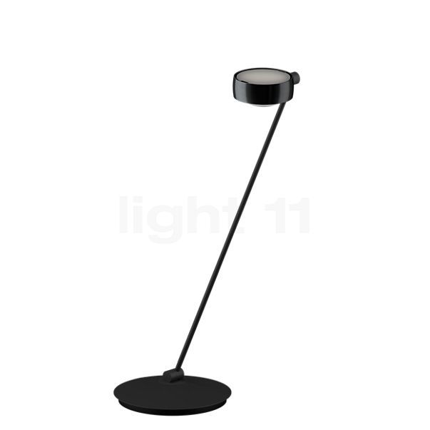 Occhio Sento Tavolo 80 E Lampe de table LED à gauche tête black phantom/corps noir mat - 3.000 K - Occhio Air