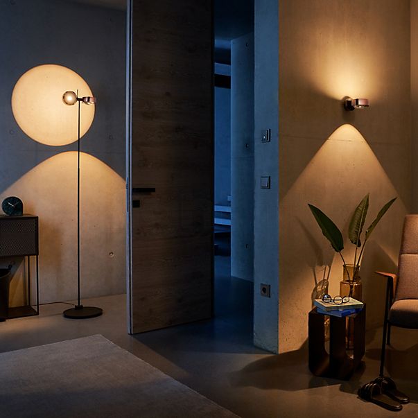 Occhio Sento Terra 180 E Floor Lamp LED head black phantom/body black matt - 3,000 K - Occhio Air