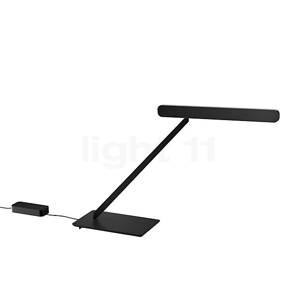 Occhio Taglio Tavolo Fix Lampe de table LED tête noir mat/corps noir mat - Occhio Air