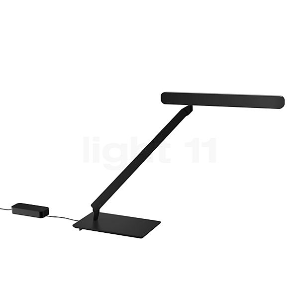 Occhio Taglio Tavolo Lampe de table LED tête noir mat/corps noir mat - Occhio Air