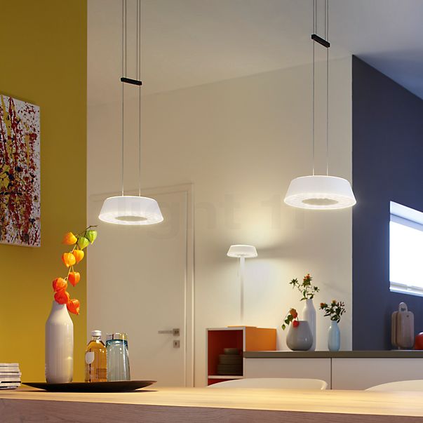 Oligo Glance Suspension LED 2 foyers rouge mat