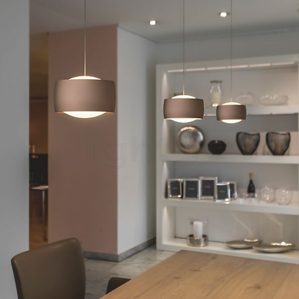 Oligo Grace Suspension LED 1 foyer - réglage en hauteur invisible marron