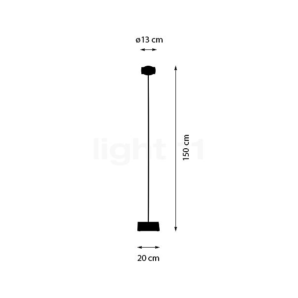 Oligo Grace Vloerlamp LED wit mat schets