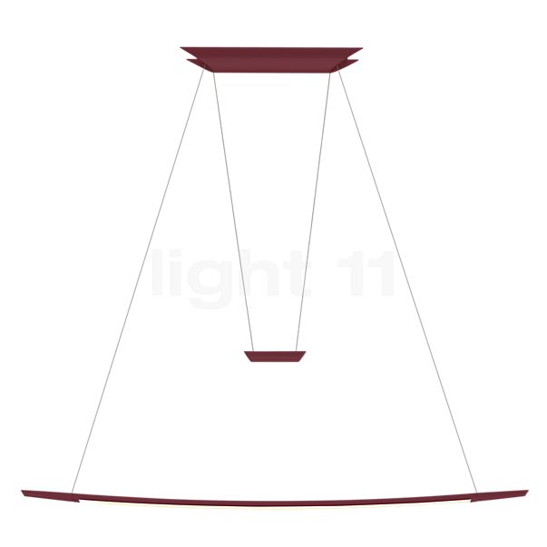 Oligo Lisgo Sky Pendant Light LED red matt - 140 cm