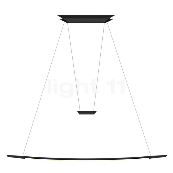 Oligo Lisgo Sky, lámpara de suspensión LED negro mate - 140 cm