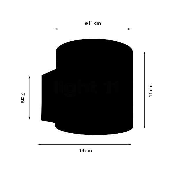 Oligo Project Wandlamp aluminium geborsteld schets