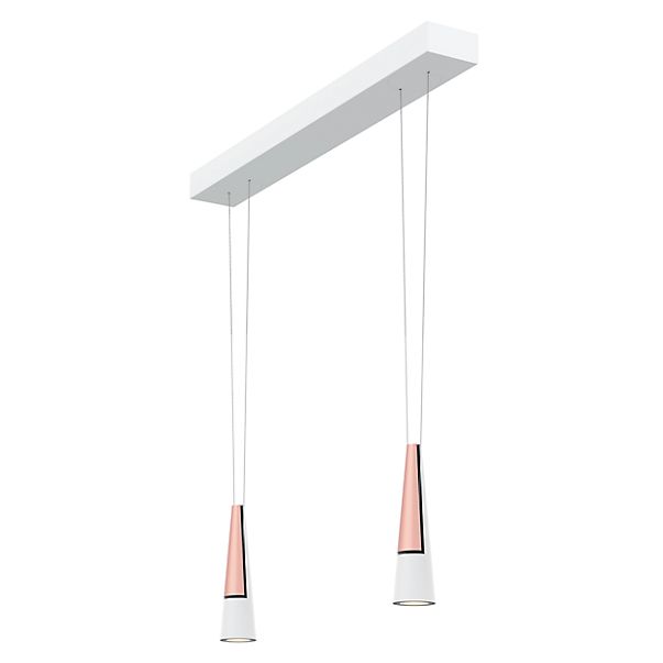 Oligo Slack-Line Cone, lámpara de suspensión LED 2 focos
