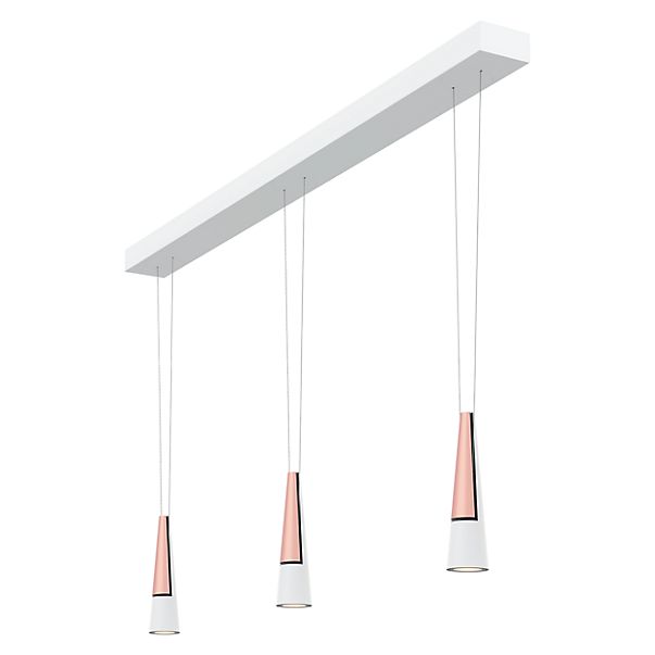 Oligo Slack-Line Cone, lámpara de suspensión LED 3 focos