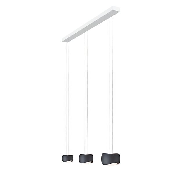 Oligo Slack-Line Curved, lámpara de suspensión LED 3 focos