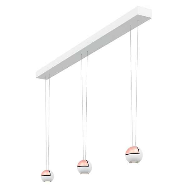 Oligo Slack-Line Globe, lámpara de suspensión LED 3 focos