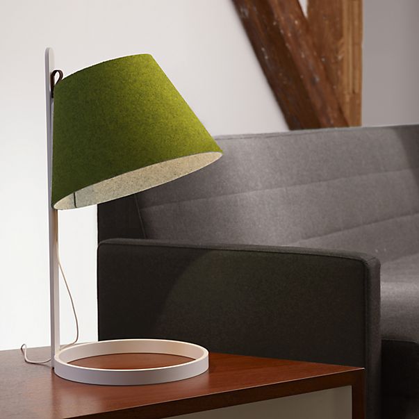 Pablo Designs Lana Lampe de table LED gris pierre/blanc - ø28 cm , fin de série