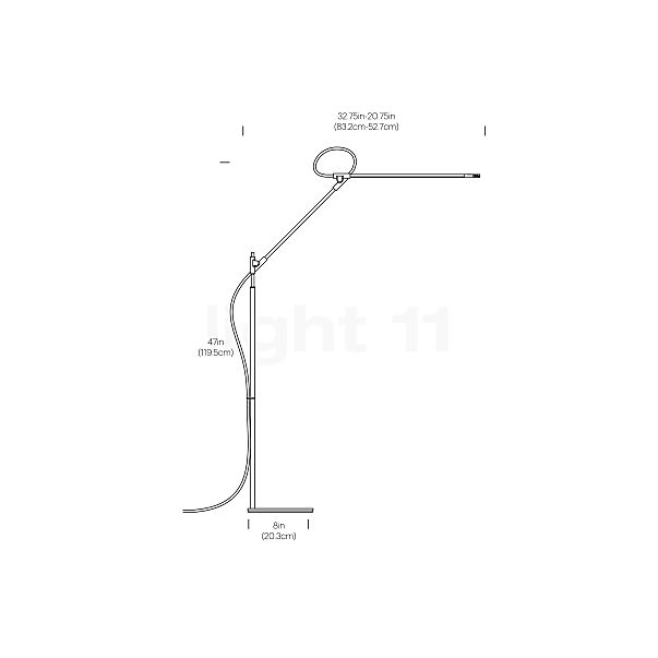 Pablo Designs Superlight Gulvlampe LED sort skitse