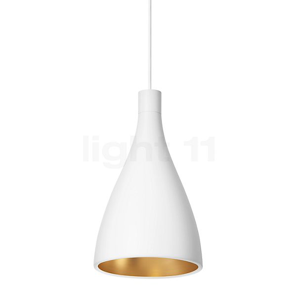 Pablo Designs Swell Pendelleuchte LED weiß/messing - ø20 cm , Auslaufartikel