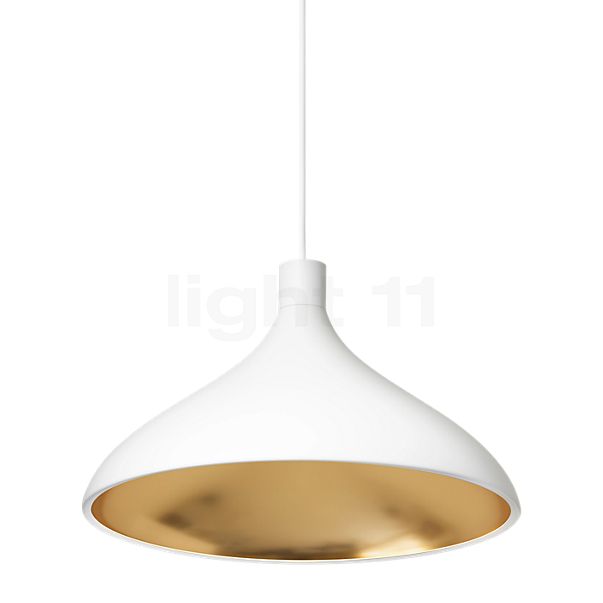 Pablo Designs Swell Pendelleuchte LED weiß/messing - ø41 cm